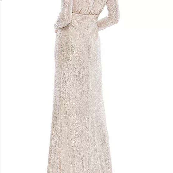 Sequin V-Neck Gown - Picture 3 of 8